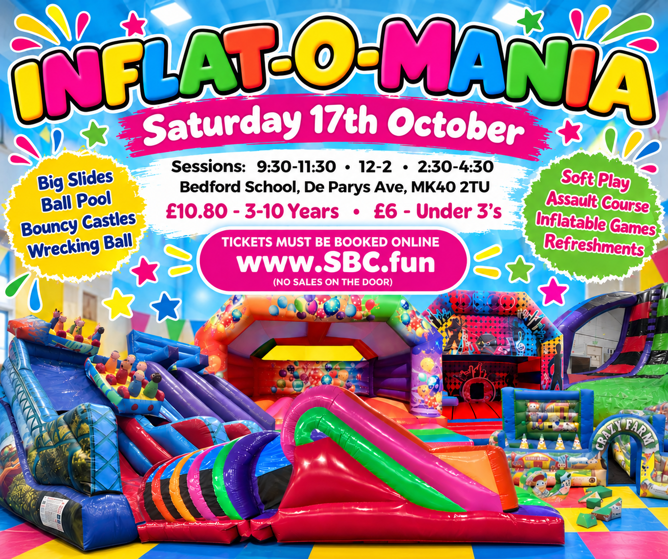 Inflat-O-Mania Bedford inflatable stay and play event